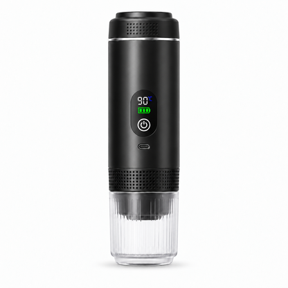 Cafetera portátil eléctrica KAVETO negra con pantalla LED